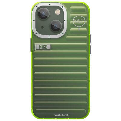 Apple iPhone 13 Kılıf YoungKit Plain Coloured Serisi Kapak Yeşil