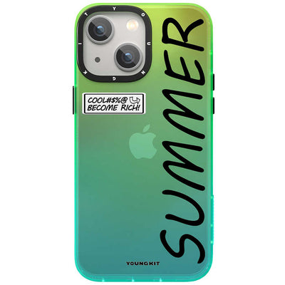 Apple iPhone 13 Kılıf YoungKit Summer Serisi Kapak Turuncu