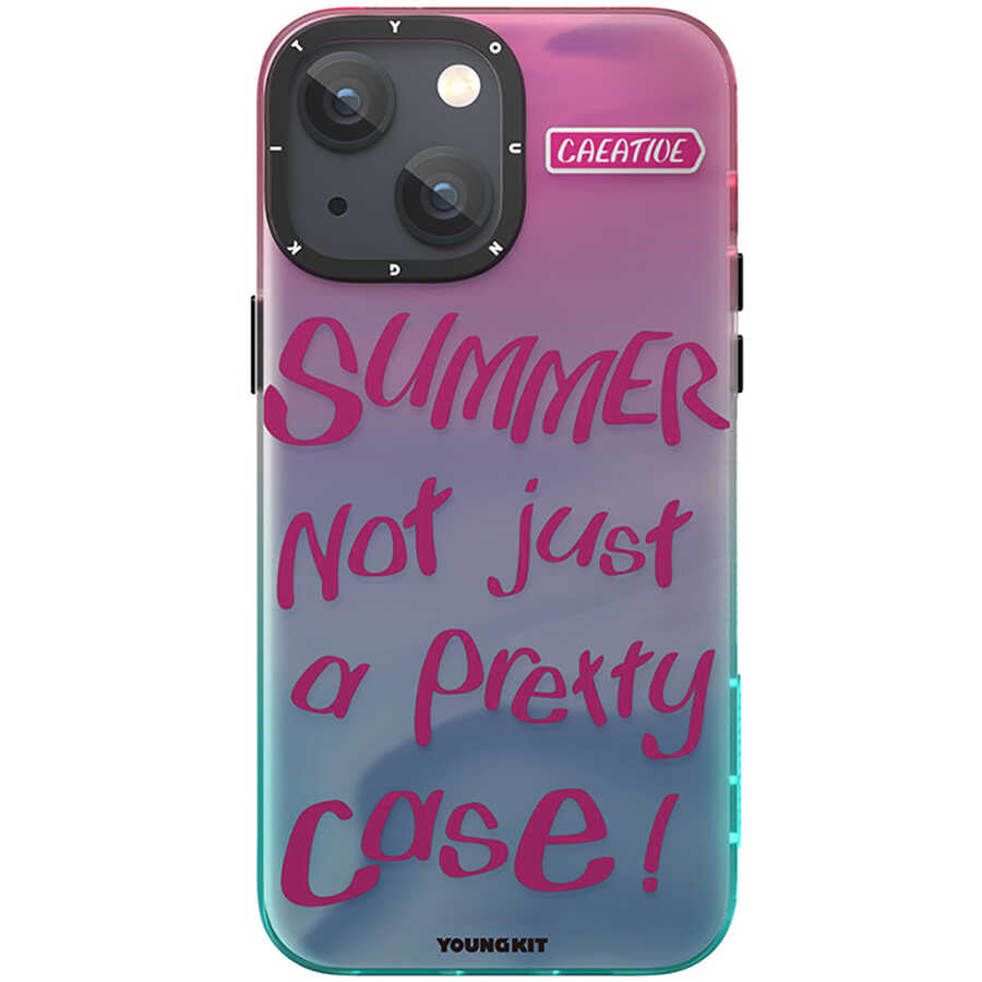 Apple iPhone 13 Kılıf YoungKit Summer Serisi Kapak Turuncu