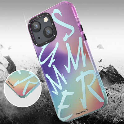 Apple iPhone 13 Kılıf YoungKit Summer Serisi Kapak Turuncu