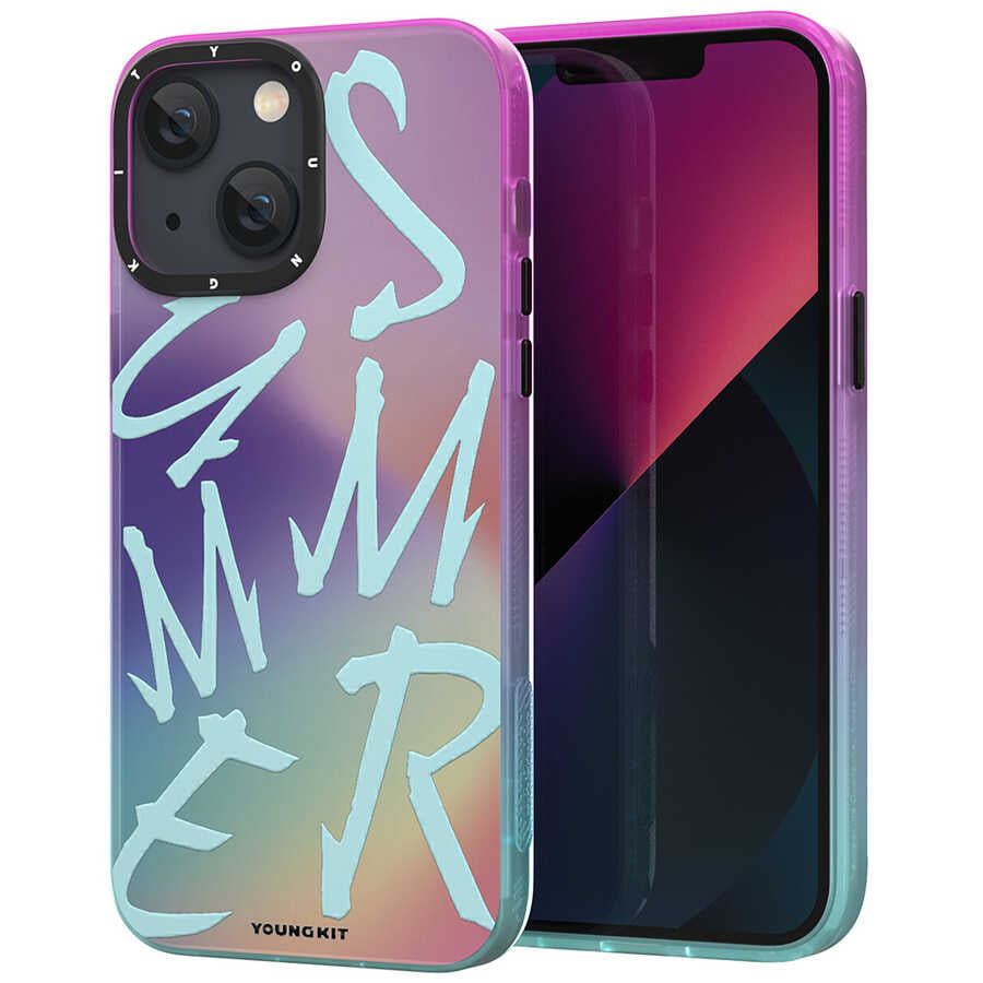 Apple iPhone 13 Kılıf YoungKit Summer Serisi Kapak Rose Gold