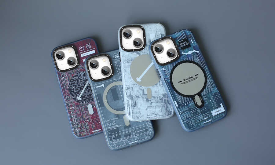 Apple iPhone 13 Kılıf YoungKit Technology Serisi Kapak Beyaz