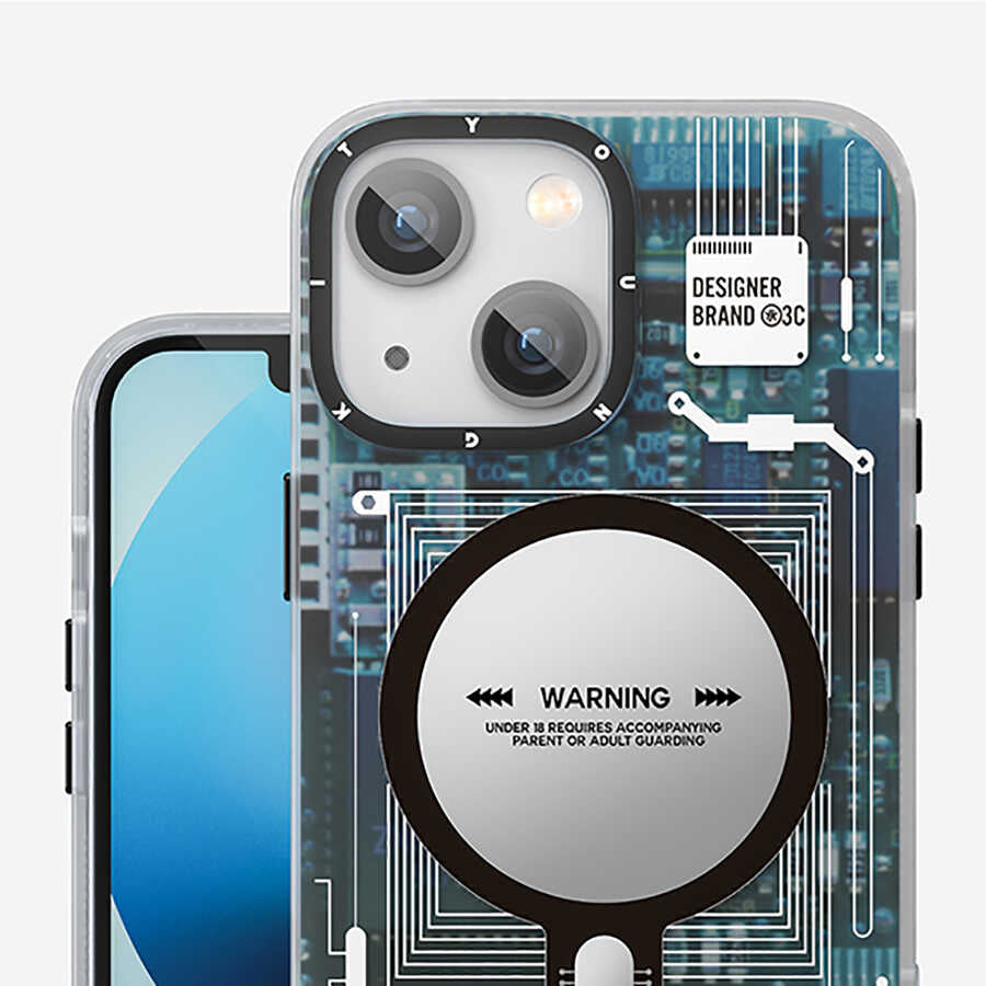 Apple iPhone 13 Kılıf YoungKit Technology Serisi Kapak Beyaz