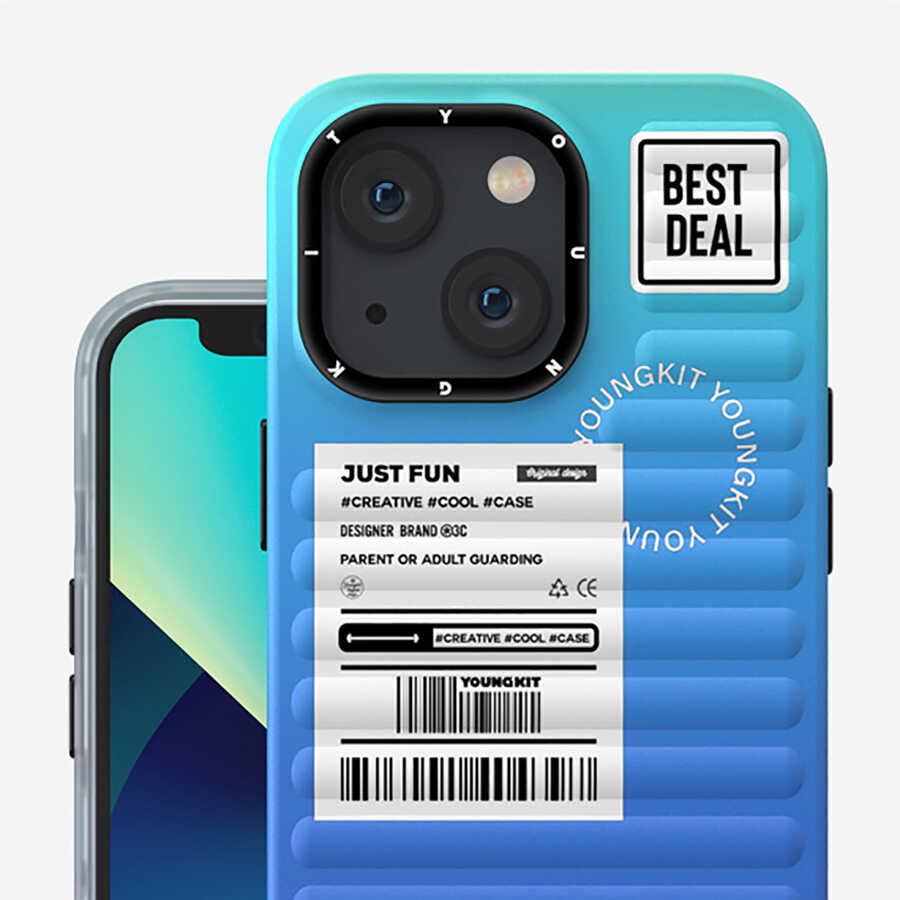 Apple iPhone 13 Kılıf YoungKit The Secret Color Serisi Kapak Turuncu
