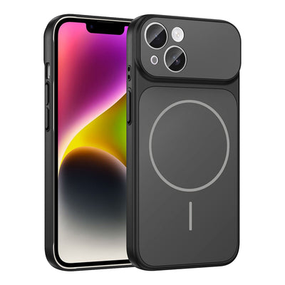 Apple iPhone 13 Kılıf Zore M-Safe Şarj Özellikli Kamera Korumalı Formen Kapak Gri