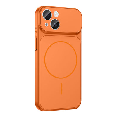 Apple iPhone 13 Kılıf Zore M-Safe Şarj Özellikli Kamera Korumalı Formen Kapak Gold