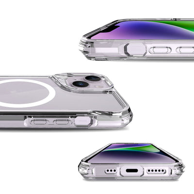 Apple iPhone 13 Kılıf Zore M-safe Şarj Özellikli T-Max M-safe Kapak Renksiz