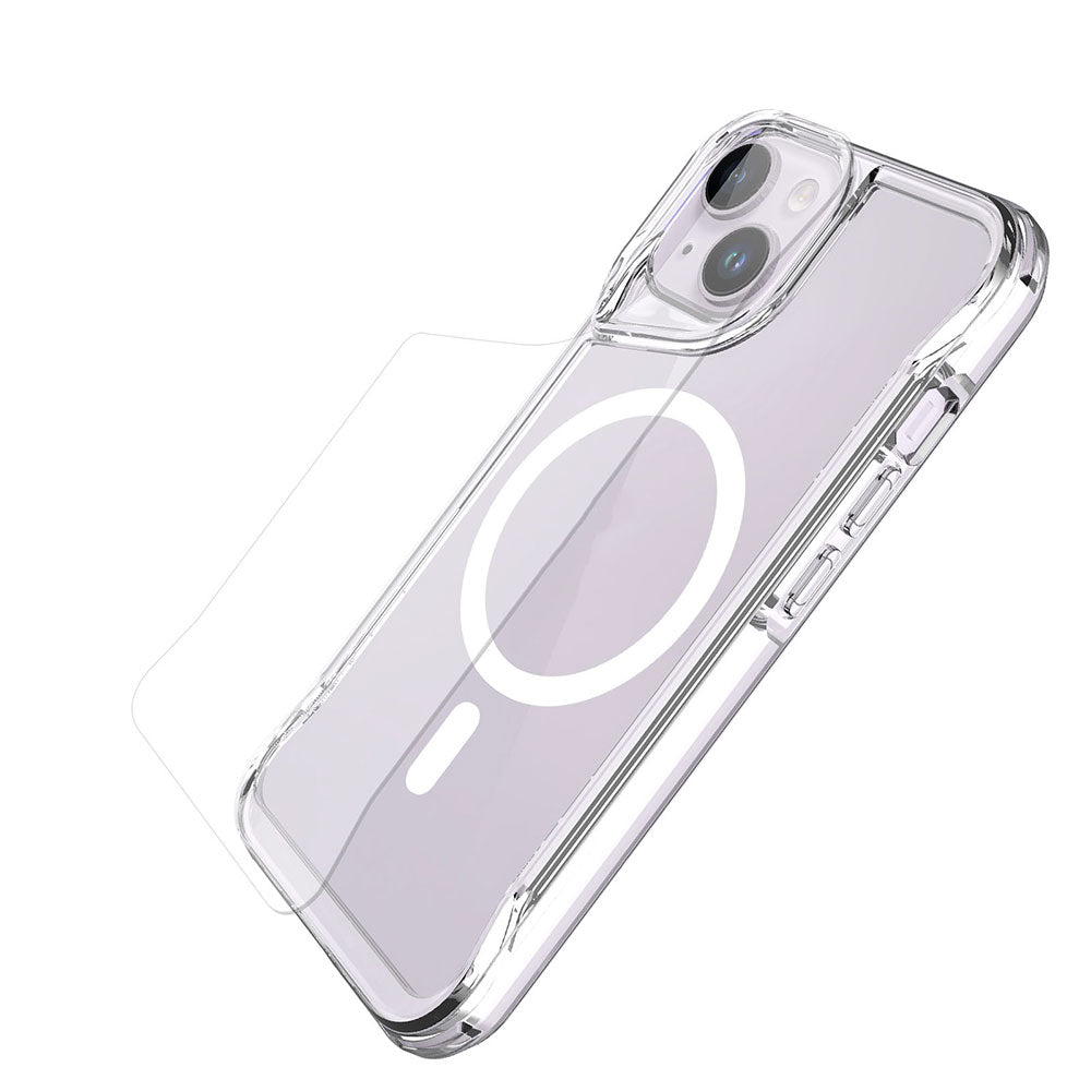 Apple iPhone 13 Kılıf Zore M-safe Şarj Özellikli T-Max M-safe Kapak Renksiz