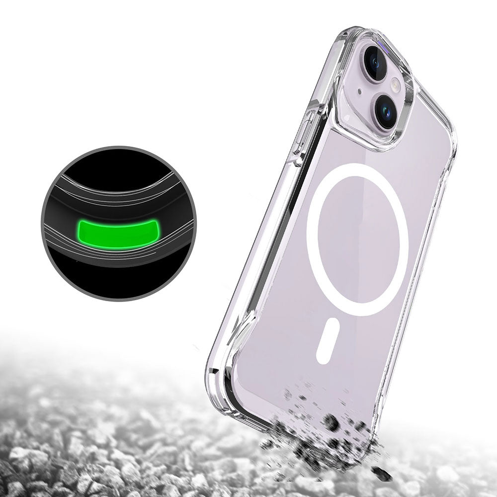 Apple iPhone 13 Kılıf Zore M-safe Şarj Özellikli T-Max M-safe Kapak Renksiz