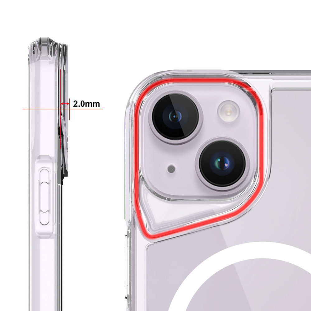 Apple iPhone 13 Kılıf Zore M-safe Şarj Özellikli T-Max M-safe Kapak Renksiz