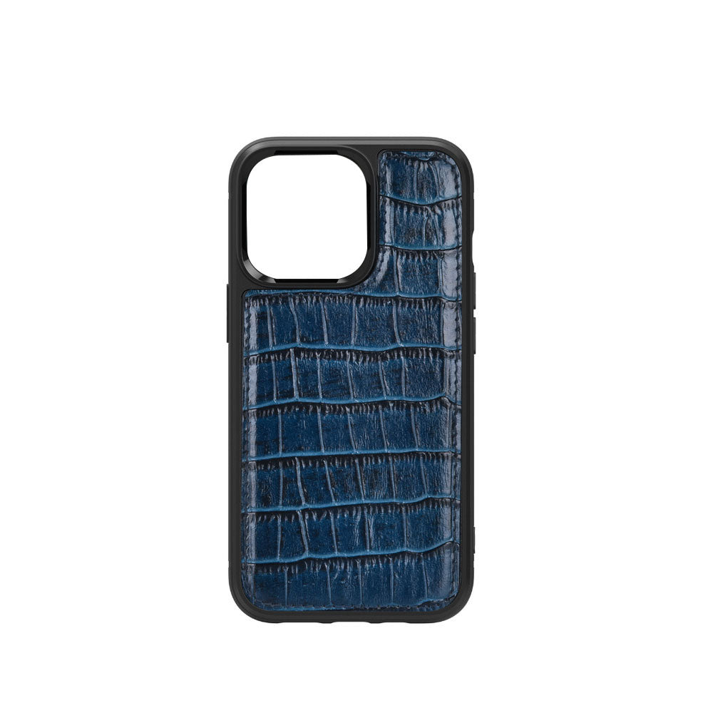 iPhone 13 Mini Kılıf Wiwu Croco Pattern Calfskin Orjinal Deri Kılıf