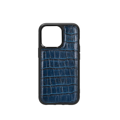 iPhone 13 Mini Kılıf Wiwu Croco Pattern Calfskin Orjinal Deri Kılıf