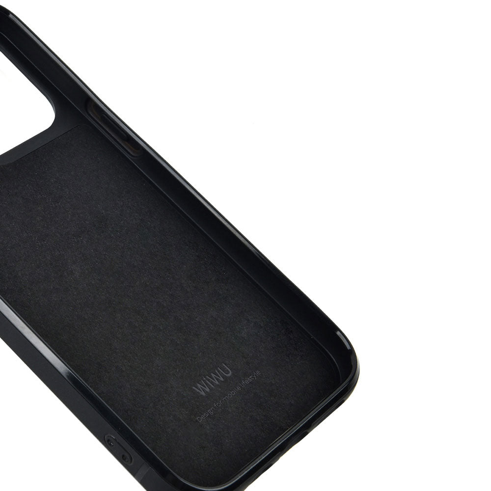 iPhone 13 Mini Kılıf Wiwu Croco Pattern Calfskin Orjinal Deri Kılıf