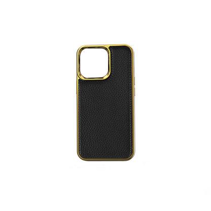 iPhone 13 Mini Kılıf Wiwu Genuine Leather Gold Calfskin Orjinal Deri Kılıf