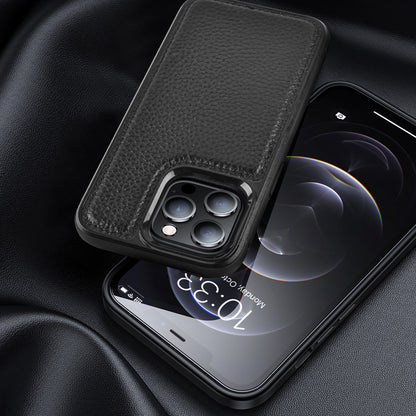 iPhone 13 Mini Kılıf Wiwu Genuine Leather Plastic Calfskin Orjinal Deri Kılıf
