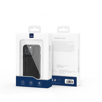 iPhone 13 Mini Kılıf Wiwu Genuine Leather Plastic Calfskin Orjinal Deri Kılıf