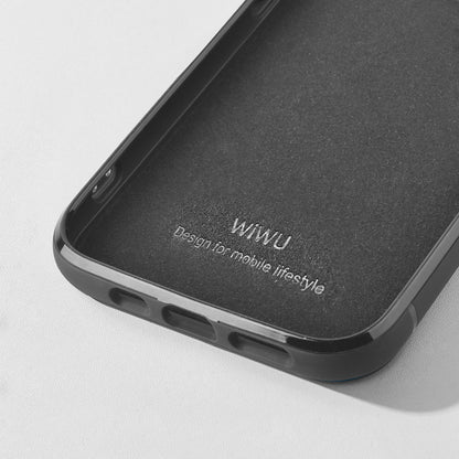 iPhone 13 Mini Kılıf Wiwu Genuine Leather Plastic Calfskin Orjinal Deri Kılıf