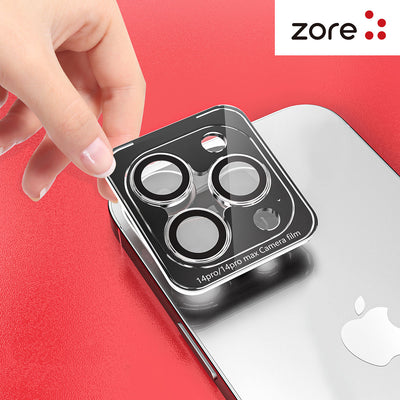 Apple iPhone 13 Mini Zore CL-12 Premium Safir Parmak İzi Bırakmayan Anti-Reflective Kamera Lens Koruyucu Turuncu