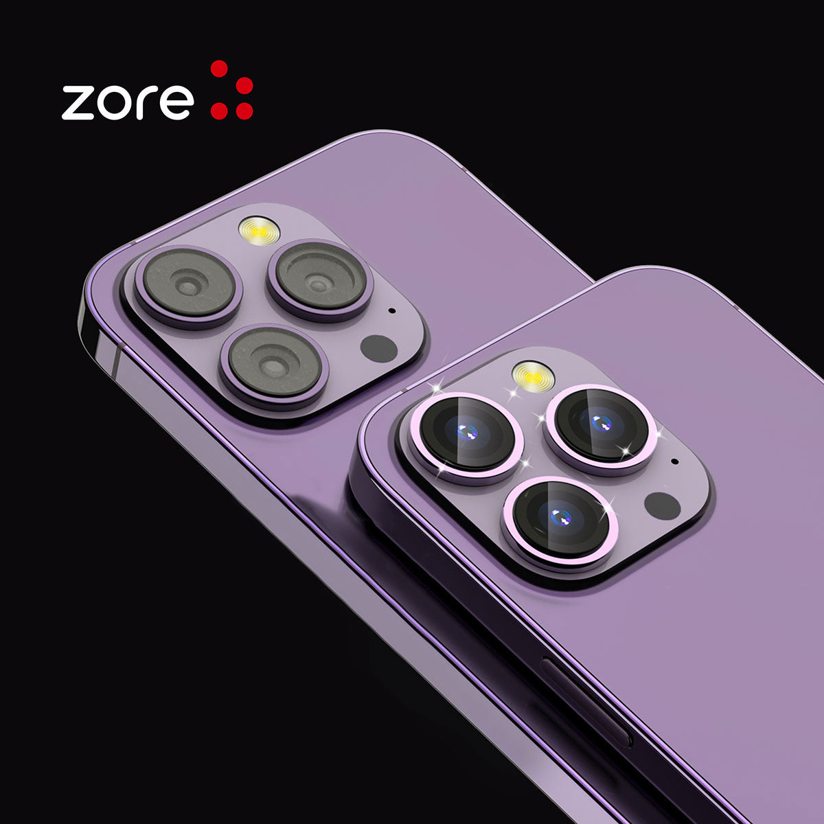 Apple iPhone 13 Mini Zore CL-12 Premium Safir Parmak İzi Bırakmayan Anti-Reflective Kamera Lens Koruyucu Mavi