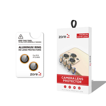 iPhone 13 Mini Zore CL-12 Premium Safir Parmak İzi Bırakmayan Anti-Reflective Kamera Lens Koruyucu