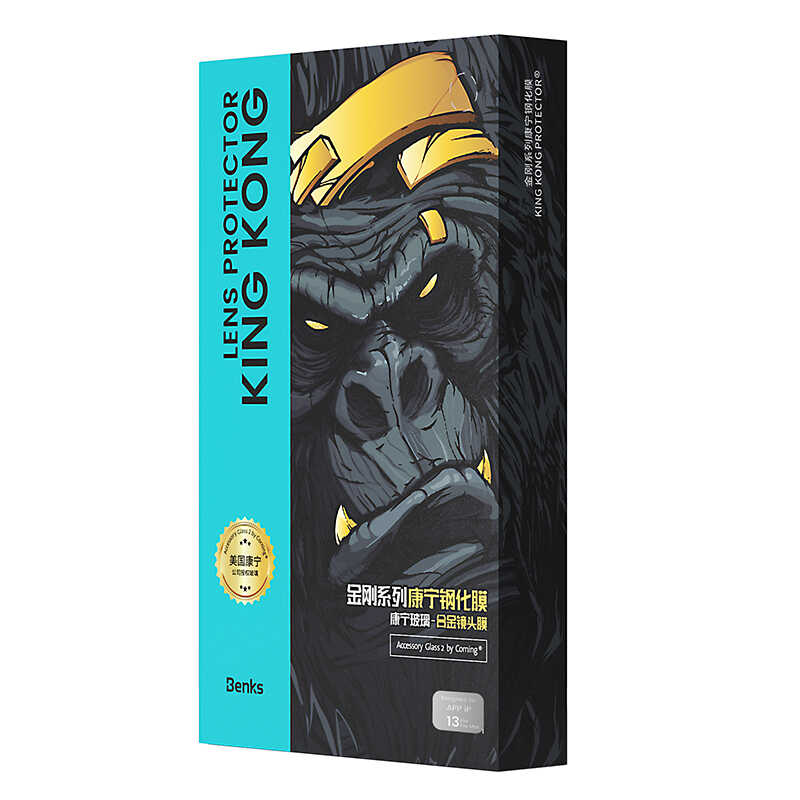 Apple iPhone 13 Pro Benks King Kong Kamera Lens Koruyucu Mavi