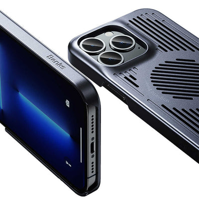 Apple iPhone 13 Pro Kılıf Benks Bizzard Soğutucu Özellikli Oyuncu Telefon Kılıfı Gri