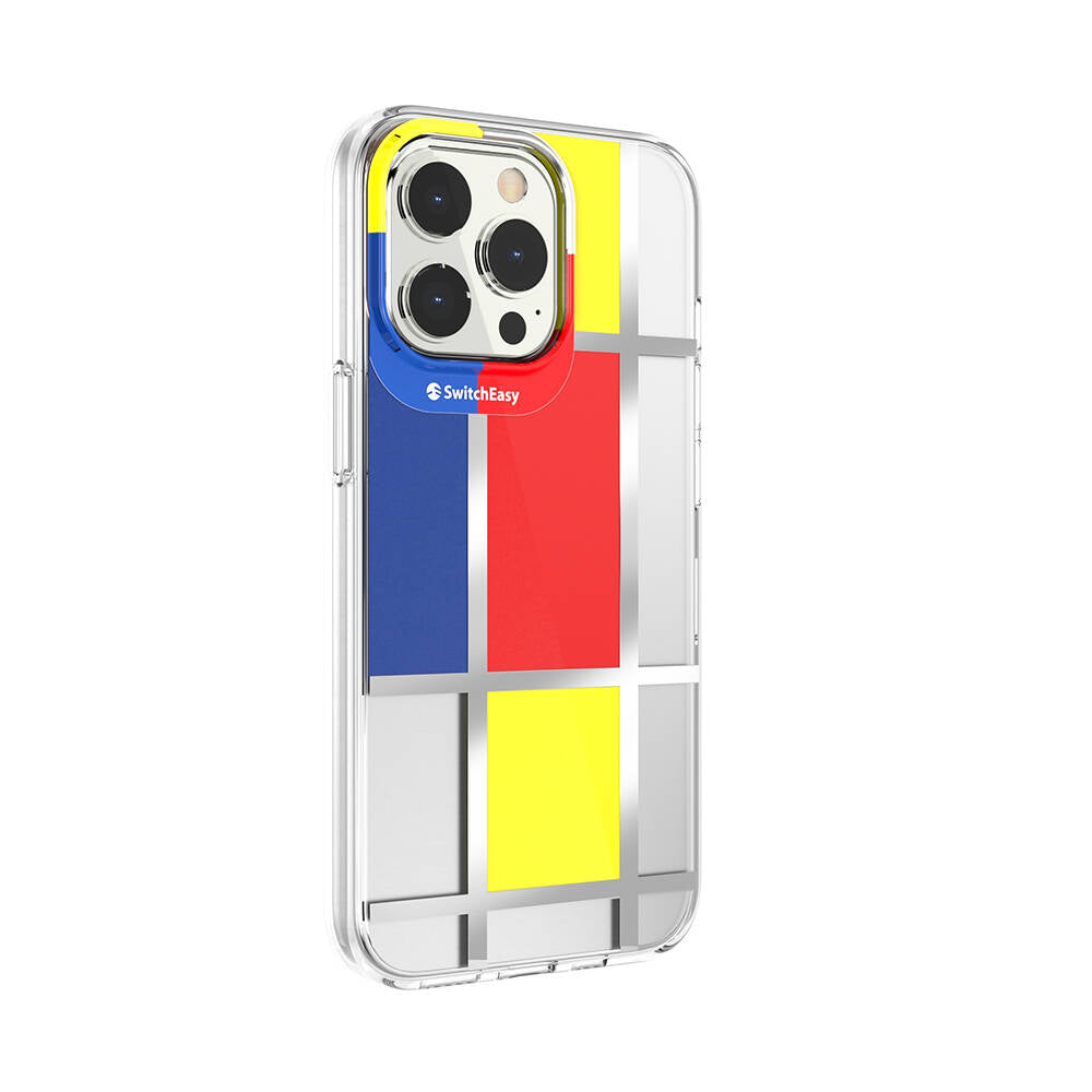 iPhone 13 Pro Kılıf Çift IMD Baskılı Lisanslı Switcheasy Artist Mondrian Kılıf
