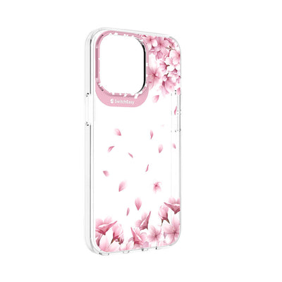 Apple iPhone 13 Pro Kılıf Çift IMD Baskılı Lisanslı Switcheasy Artist Sakura Kapak Pembe