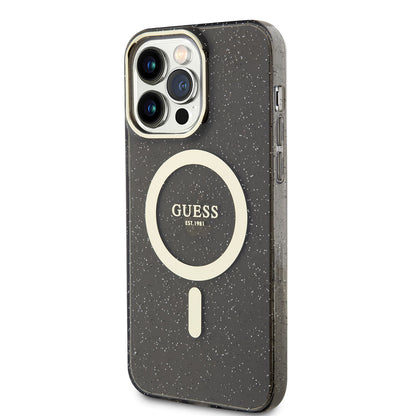 iPhone 13 Pro Kılıf GUESS M-safe Şarj Özellikli Glitter Kılıf