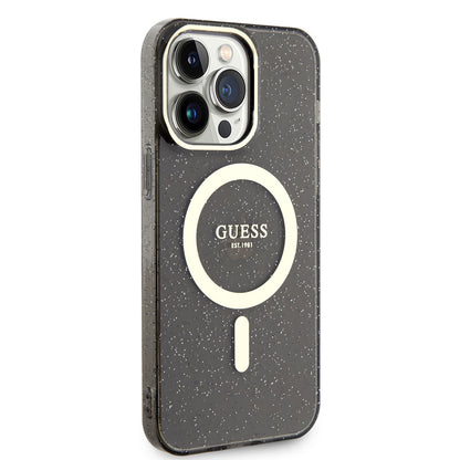 iPhone 13 Pro Kılıf GUESS M-safe Şarj Özellikli Glitter Kılıf