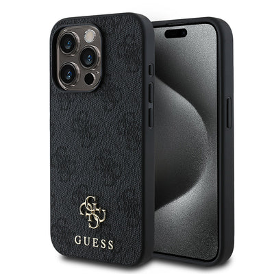 Apple iPhone 13 Pro Kılıf Guess Orjinal Lisanslı Magsafe Şarj Özellikli Small 4G Classic Kapak Kahverengi