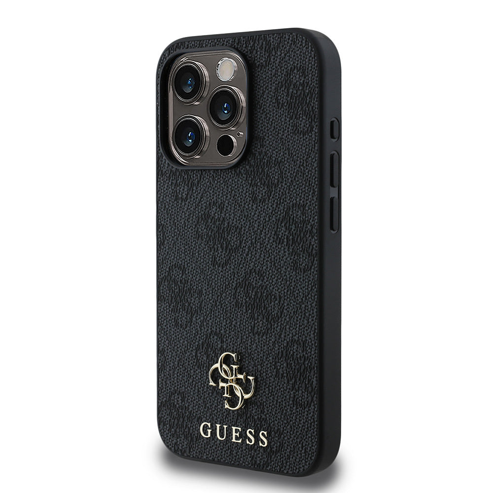 Apple iPhone 13 Pro Kılıf Guess Orjinal Lisanslı Magsafe Şarj Özellikli Small 4G Classic Kapak Kahverengi
