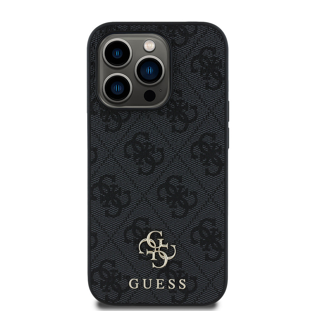 Apple iPhone 13 Pro Kılıf Guess Orjinal Lisanslı Magsafe Şarj Özellikli Small 4G Classic Kapak Kahverengi