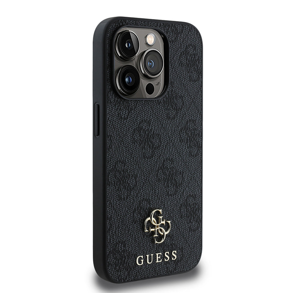 Apple iPhone 13 Pro Kılıf Guess Orjinal Lisanslı Magsafe Şarj Özellikli Small 4G Classic Kapak Kahverengi