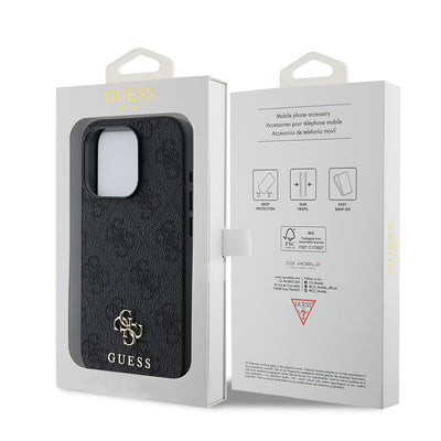Apple iPhone 13 Pro Kılıf Guess Orjinal Lisanslı Magsafe Şarj Özellikli Small 4G Classic Kapak Kahverengi