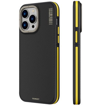 iPhone 13 Pro Kılıf M-safe Şarj Özellikli YoungKit 600D Kevlar Kılıf