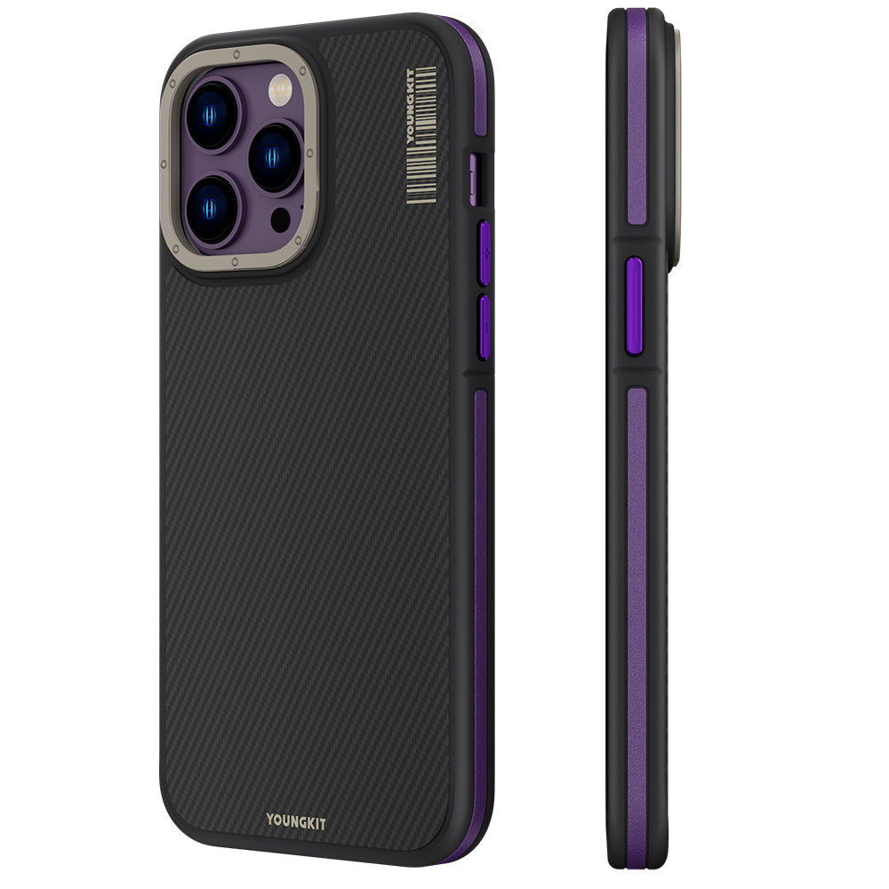 iPhone 13 Pro Kılıf M-safe Şarj Özellikli YoungKit 600D Kevlar Kılıf