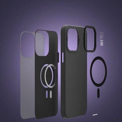 iPhone 13 Pro Kılıf M-safe Şarj Özellikli Standlı YoungKit Hermit Bracket Serisi Kılıf