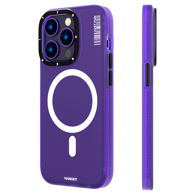 Apple iPhone 13 Pro Kılıf Magsafe Şarj Özellikli Youngkit Colored Sand Serisi Kapak Siyah