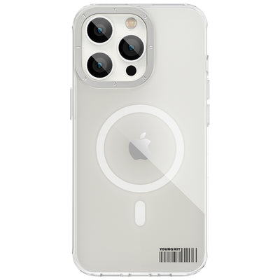 Apple iPhone 13 Pro Kılıf Magsafe Şarj Özellikli Youngkit Coloured Glaze Serisi Kapak Yeşil