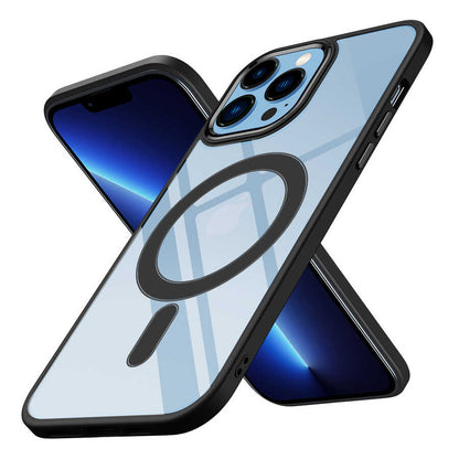 iPhone 13 Pro Kılıf Wireless Şarj Özellikli Zore Krom M-safe Silikon Kılıf