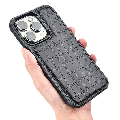 iPhone 13 Pro Kılıf Wiwu Croco Pattern Calfskin Orjinal Deri Kılıf