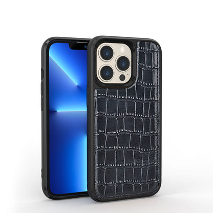 iPhone 13 Pro Kılıf Wiwu Croco Pattern Calfskin Orjinal Deri Kılıf