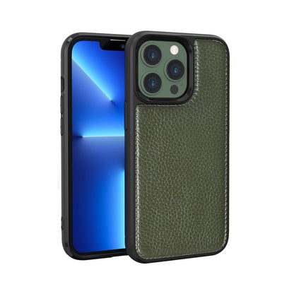iPhone 13 Pro Kılıf Wiwu Genuine Leather Plastic Calfskin Orjinal Deri Kılıf
