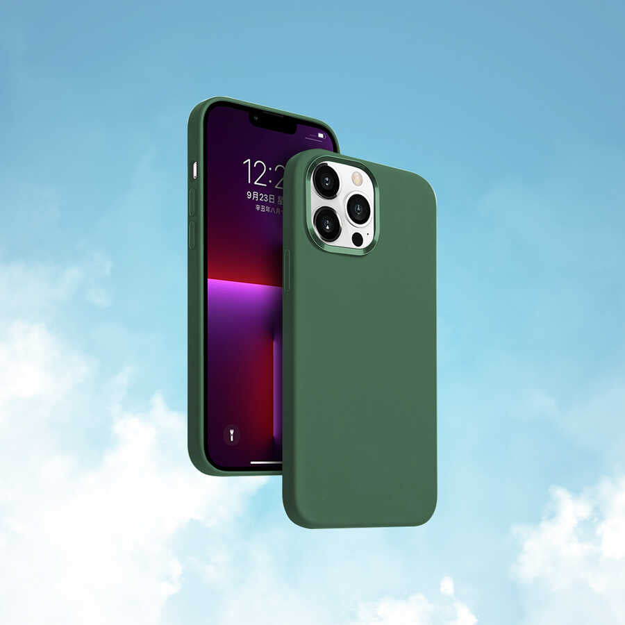 Apple iPhone 13 Pro Kılıf Wiwu Magsafe Magnetic Silikon Kapak Mavi