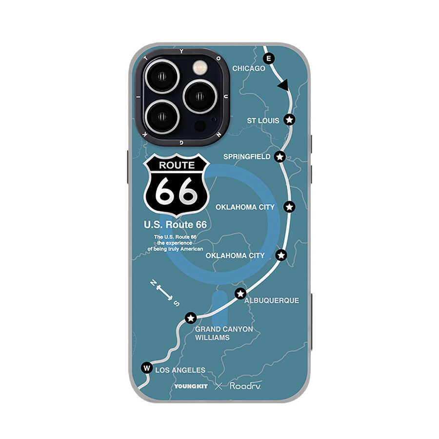 Apple iPhone 13 Pro Kılıf YoungKit Highroad Serisi Kapak Mavi