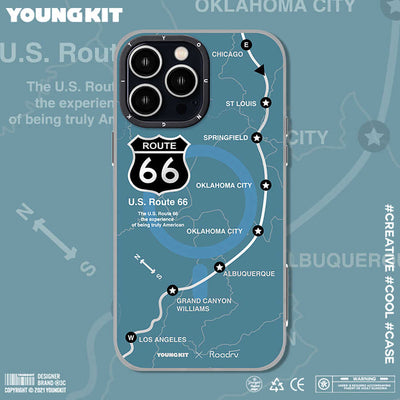 Apple iPhone 13 Pro Kılıf YoungKit Highroad Serisi Kapak Mavi