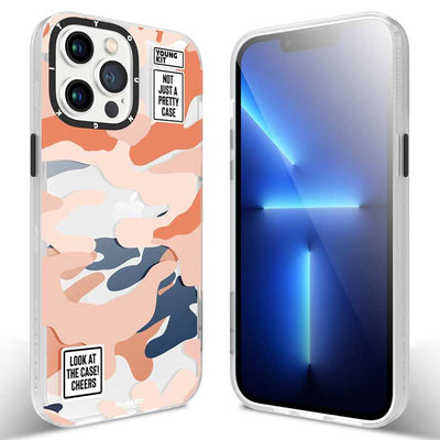 Apple iPhone 13 Pro Kılıf YoungKit Kamuflaj Serisi Kapak Mavi
