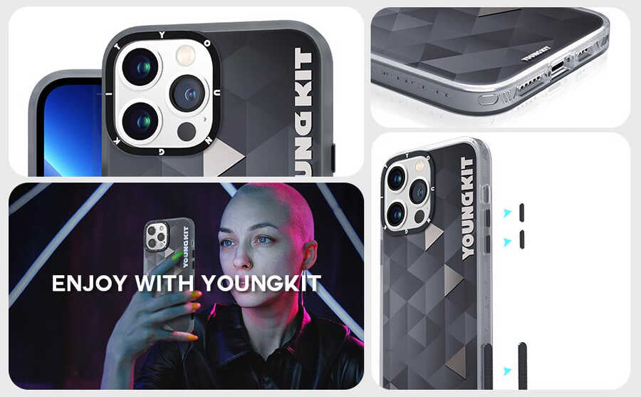 Apple iPhone 13 Pro Kılıf YoungKit Klasik Serisi Kapak CL001 Astronaut