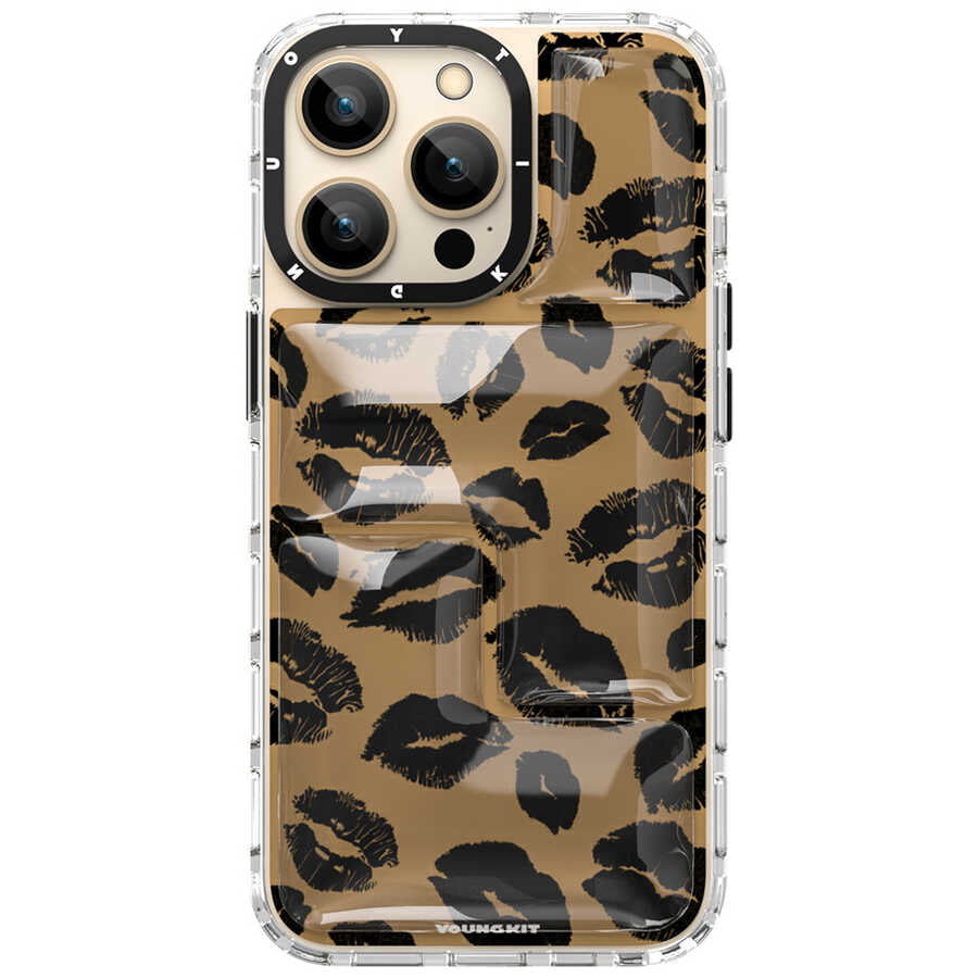 Apple iPhone 13 Pro Kılıf YoungKit Leopard Article Serisi Kapak Pembe